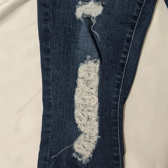 PACSUN High Rise Ripped Jegging, Color Dark Wash Size 24 S - Picture 6 of 15